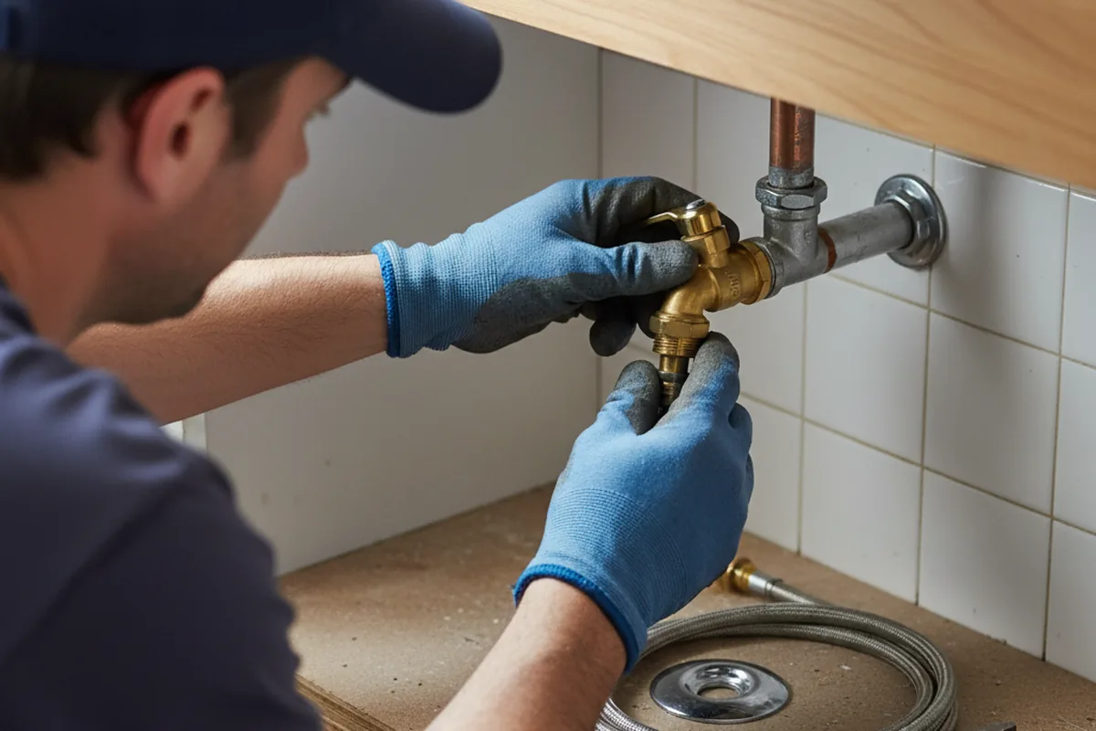 Shutoff valve and fitting work during Emergency Plumbing in South Barre